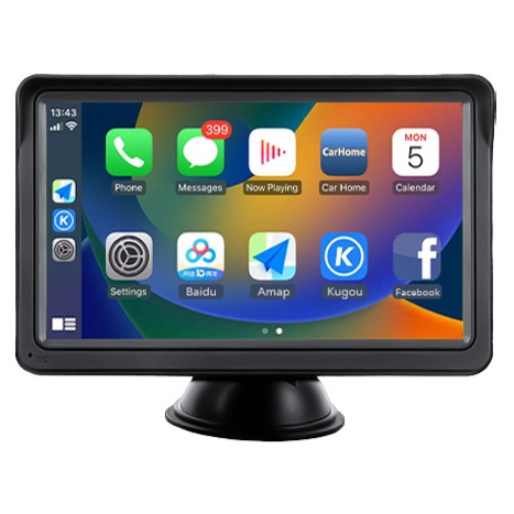 Pantalla multimedia con Apple CarPlay y Android Auto inalámbrico - microSD, AUX, Bluetooth 5.1