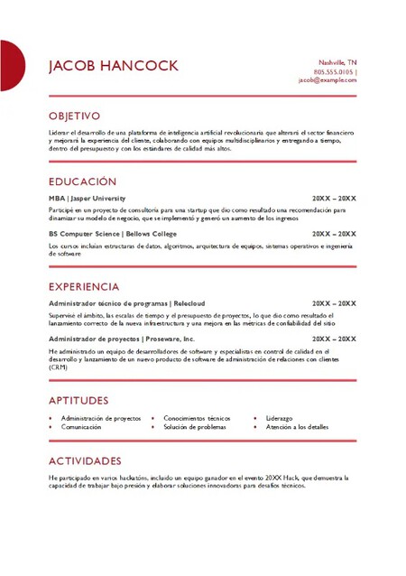 Formato de curriculum vitae word para descargar en word doent