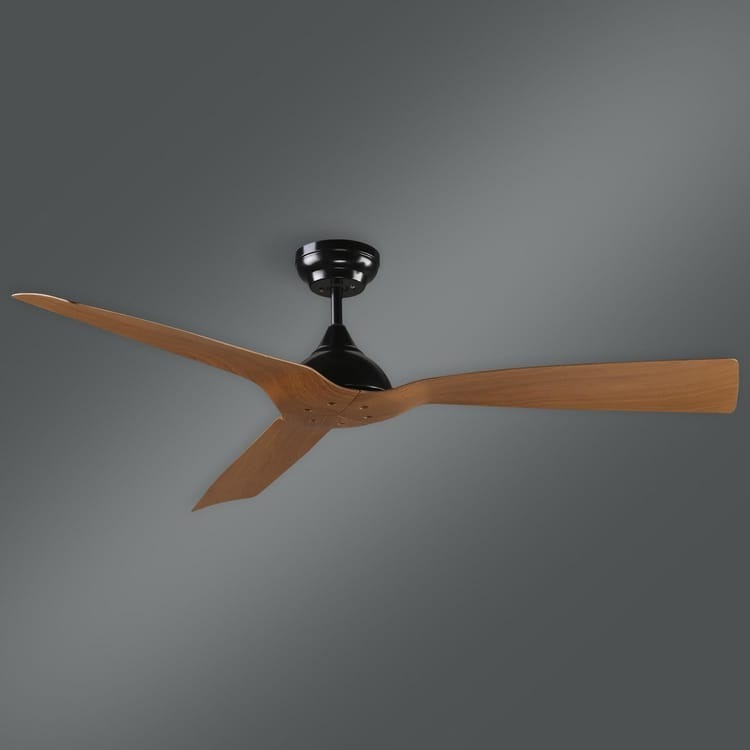 Ventilador de techo sin luz silencioso DC exterior Arte Confort Areia negro 132 cm