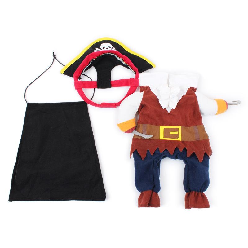 Bafulia India Dropshipping Pet Dog Cat Pirate Shape Apparel Doggy Clothes Costume Dress Suit Outfit M