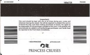 Hotel Key Card Ruby Princess Princess Cruises Shipping