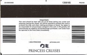 Hotel Key Card Crown Princess Captain S Circle Gold