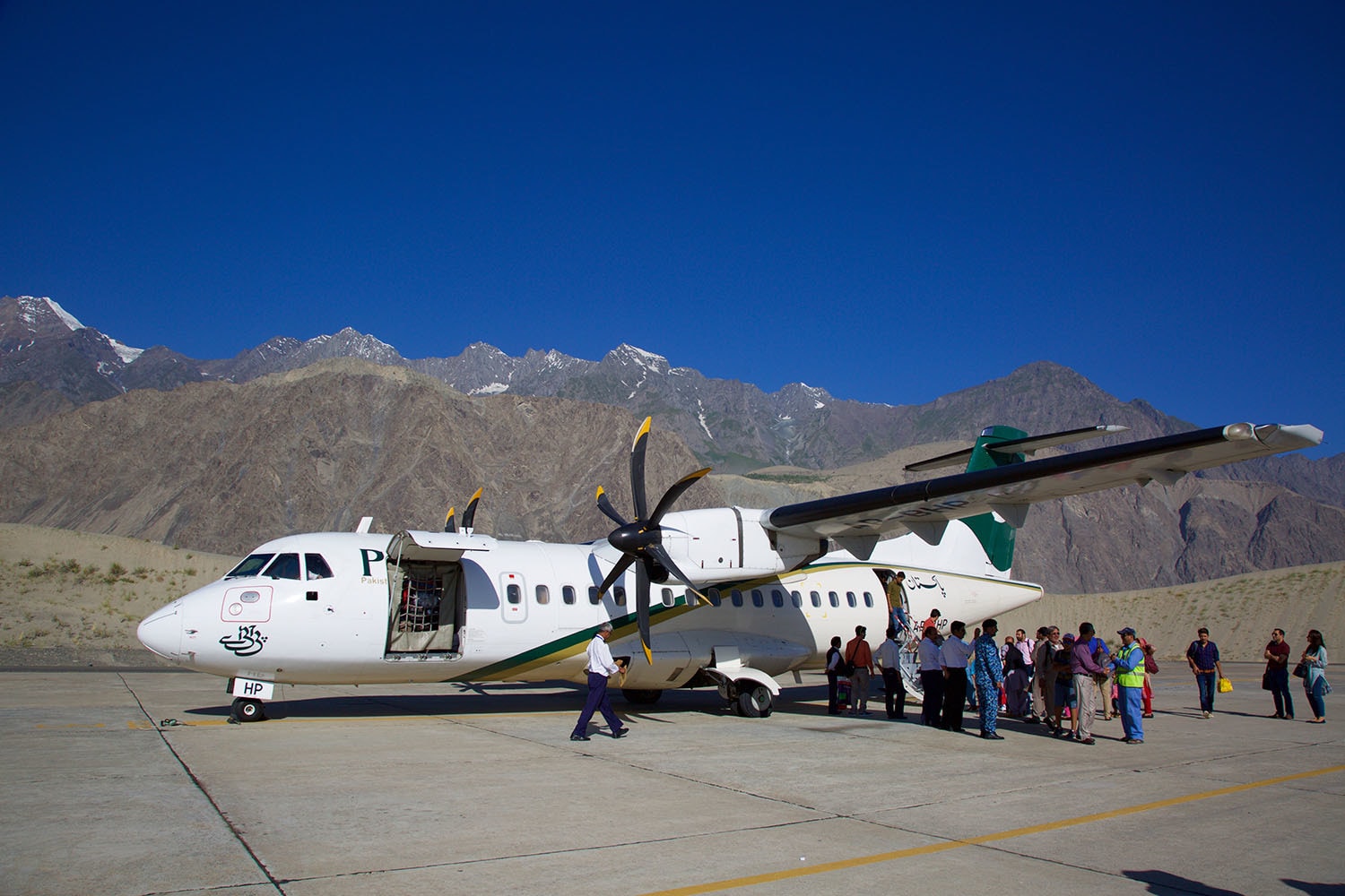 The PK451 flight that took us to Skardu. We passed through Nanga Parbat and Lake Saif-ul-Mulook among other landmark destinations.