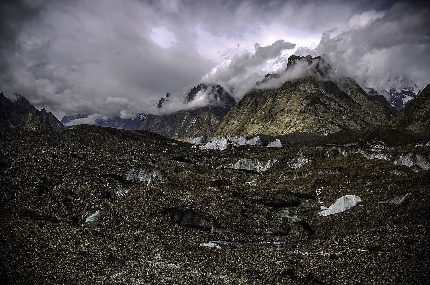 The next day, we were back on the glacier, making our way through the crevasses and small lakes.