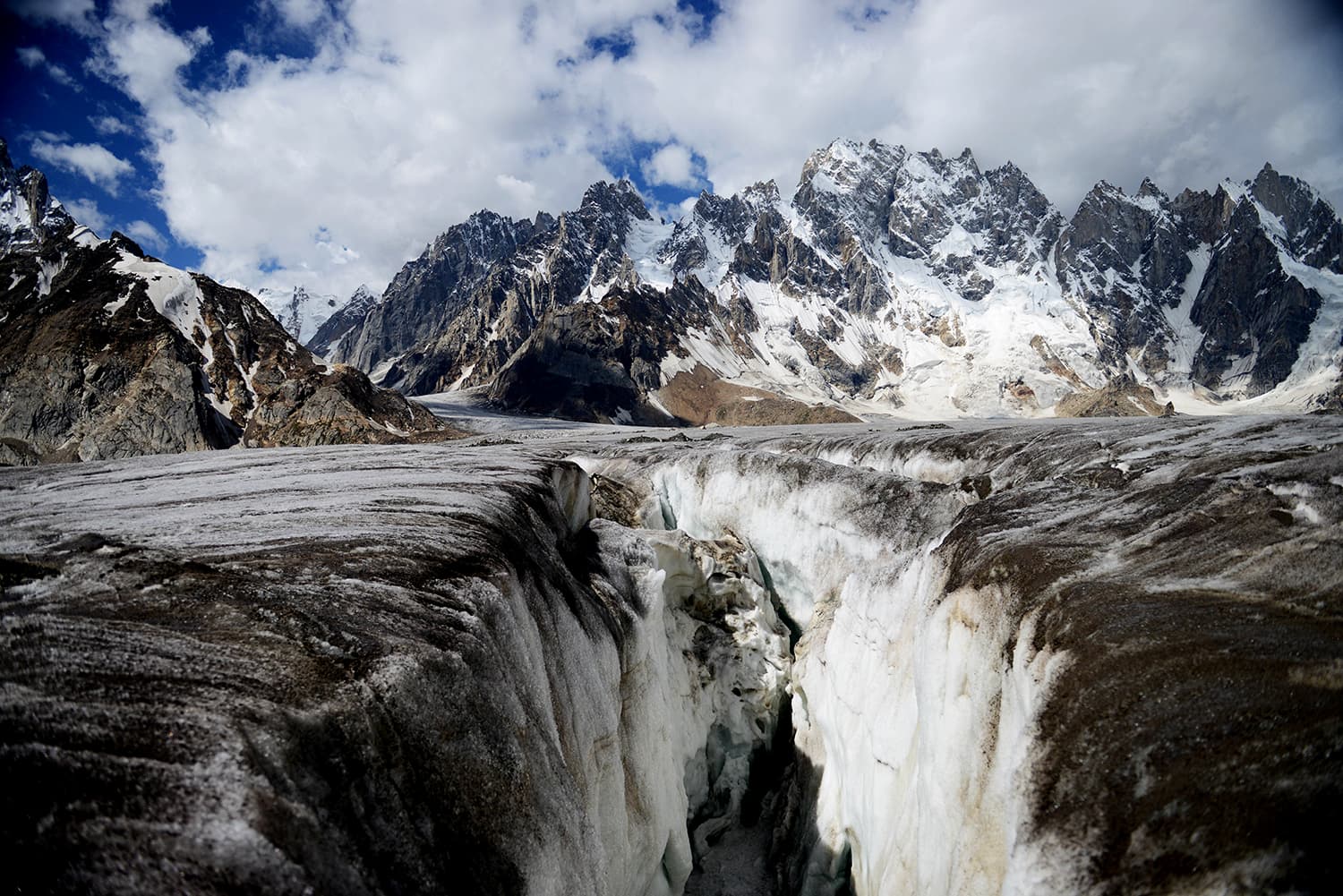 Crevasses of Biafo Glacier. ─ Photo by author