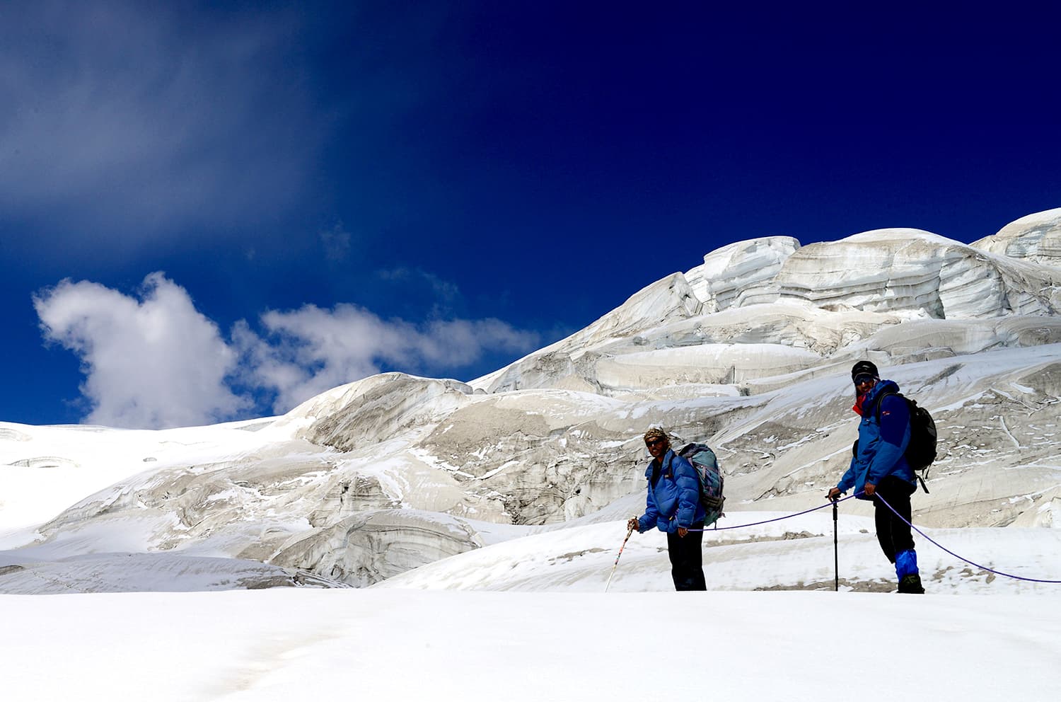 Scaling the height of Hispar Pass. ─ Photo by author