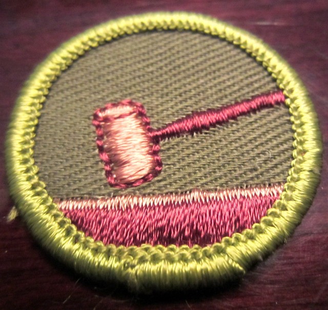 Boy scouts public speaking patch merit badge type g cloth back