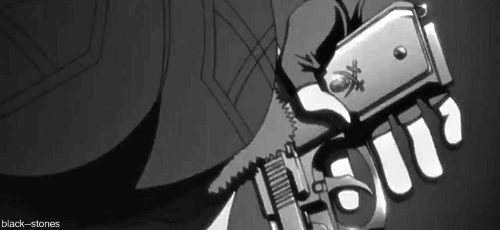 pics Black And White Anime Gif Gun arma gun arme gif on gifer by math