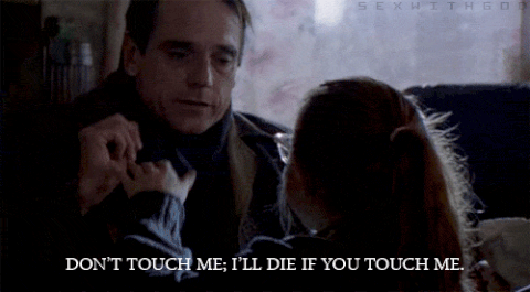 Image result for touch it and you'll die gif