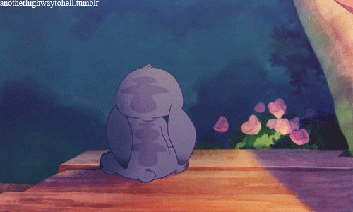 photo Stitch Triste Gif sozinho all the time desenho gif on