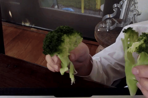 Image result for kiss my broccoli gif