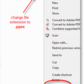 Pps) dan perpanjangan ppt (ppt) berarti bahwa mereka adalah file presentasi yang disimpan menggunakan powerpoint versi 2003 atau yang lebih tua. Bagaimana Caranya Ubah Powerpoint Tampilkan File Ke File Pekerjaan Powerpoint 2021