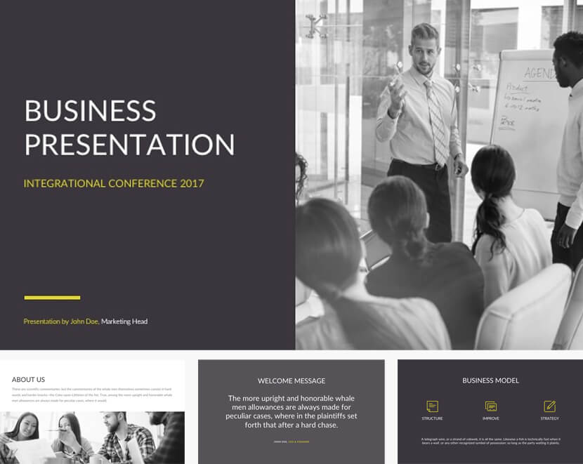 Plantilla de presentación minimalista gratuita para diapositivas de google