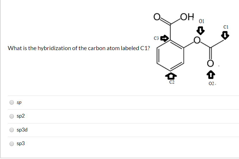 Solved What Is The Hybridization Of The Carbon Atom Labeled Chegg Com