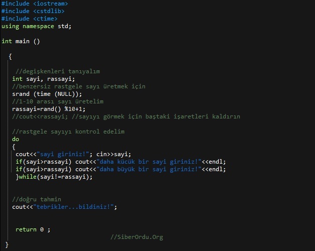 C++ Sık Kullanılan Algoritmalar Ve İşlemler – Cod3X'in Dünyası