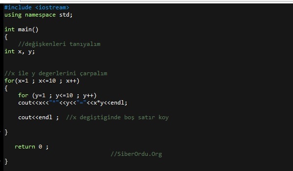 C++ Sık Kullanılan Algoritmalar Ve İşlemler – Cod3X'in Dünyası