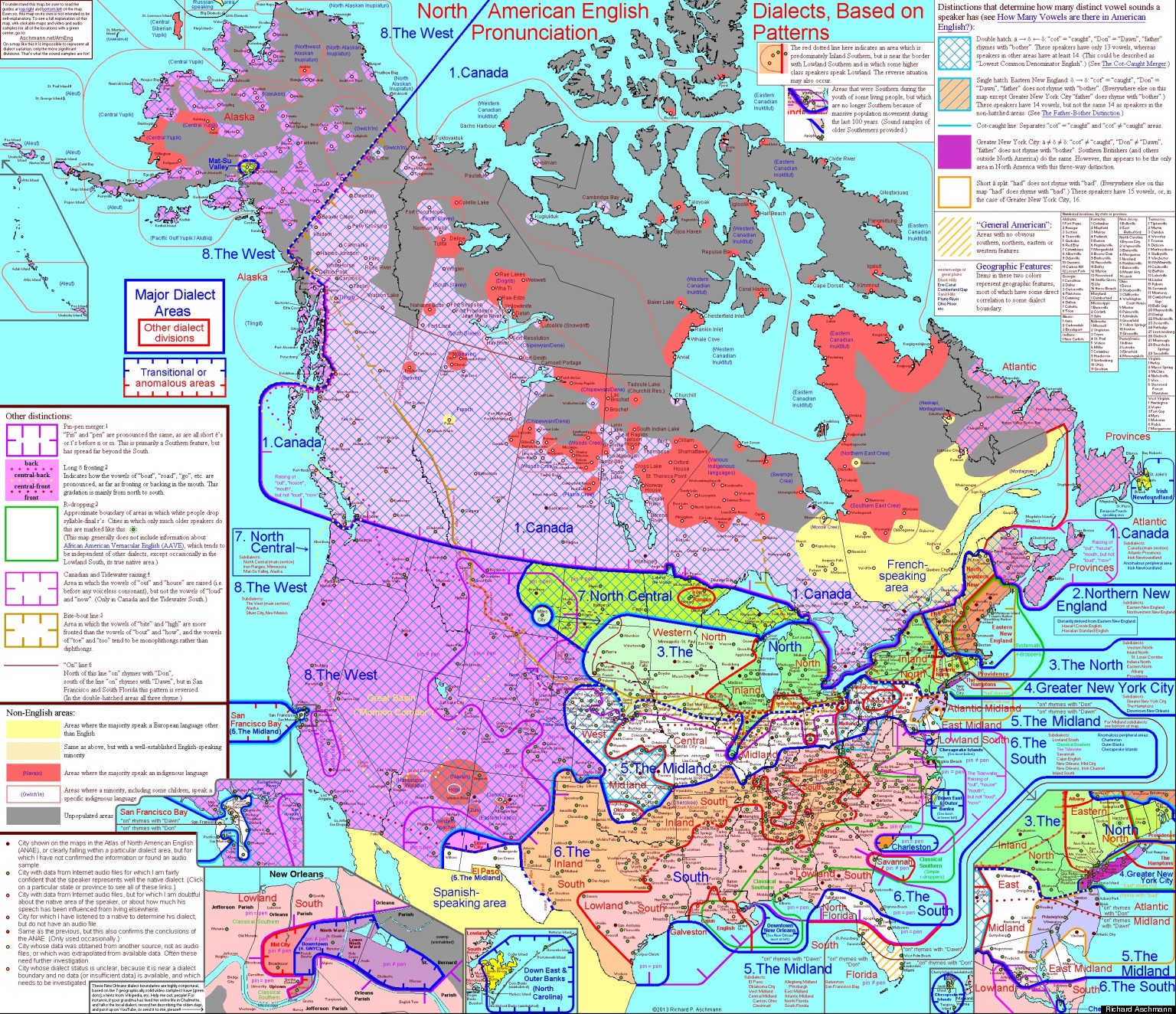 United States Dialect Map O US DIALECT MAP Facebook 