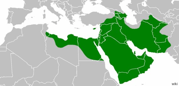 rashidun caliphate map