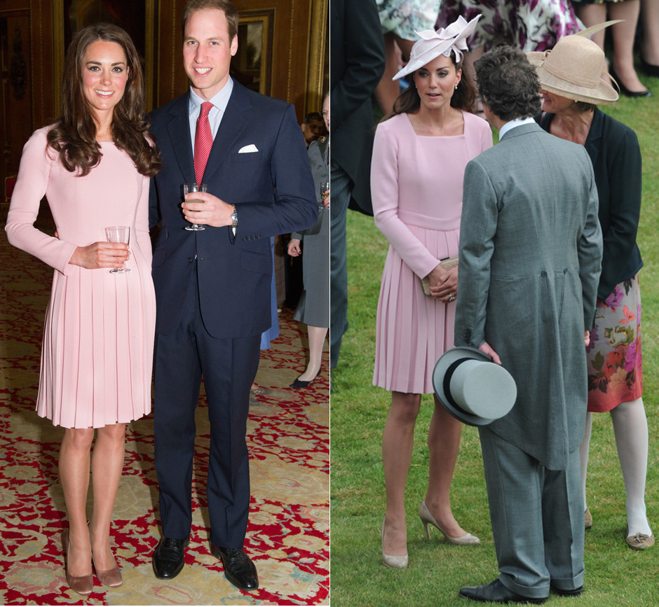 Kate Middleton Repeats Pink Dress At Buckingham Palace Garden Party Photos Huffpost Life