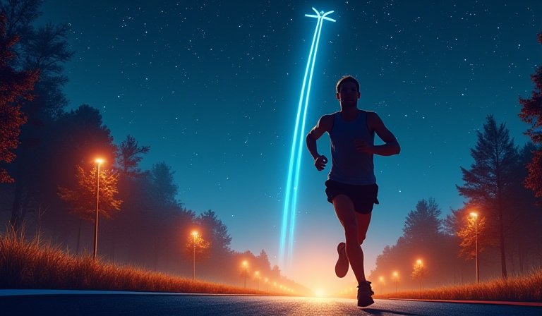 跑者在台北大佳河濱公園夜色下參加馬拉松星光夜跑。