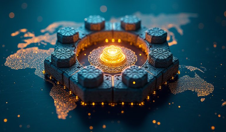 研究員在現代化實驗室分析基因定序與新藥研發數據
