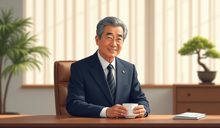 岸田文雄於預算委員會席位上，因長時程會議而顯露疲態。