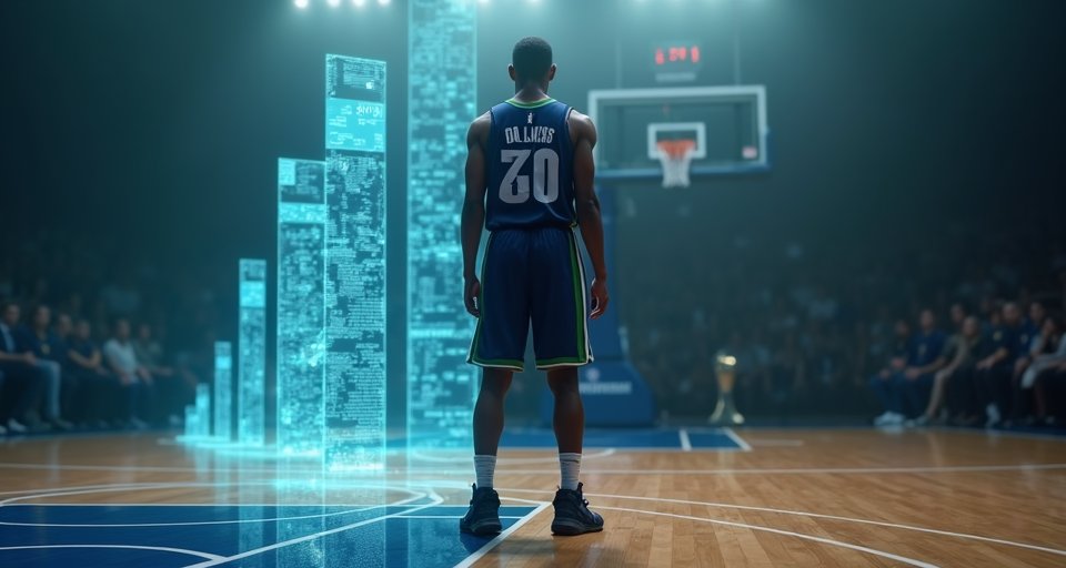 米道頓身穿獨行俠球衣，在場上展現資深前鋒的專注神情