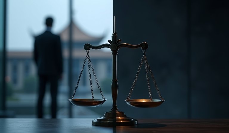 新黨成員穿著制服提著便當，以行動劇諷刺官員濫權。