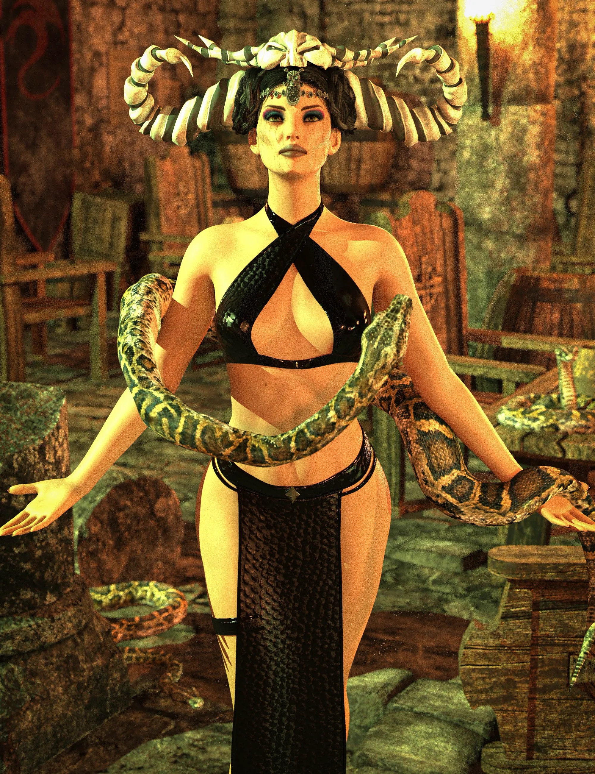 AH dForce Halter Wrap Outfit Texture Add-onnew&nbsp;