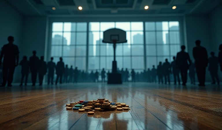 專業分析師於辦公室操作籃球數據系統，進行賠率分析與開盤。