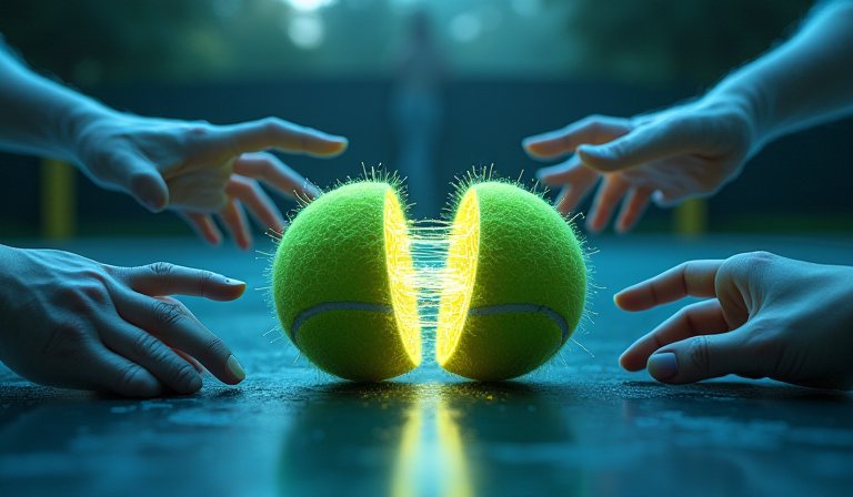 網球選手在賽場上輕按受傷手腕，神情顯露疲憊與堅持。