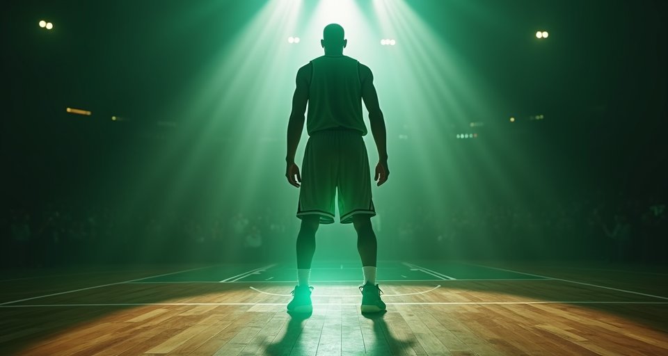 達頓身穿塞爾提克球衣於場上熱身，準備迎接傷癒復出首戰