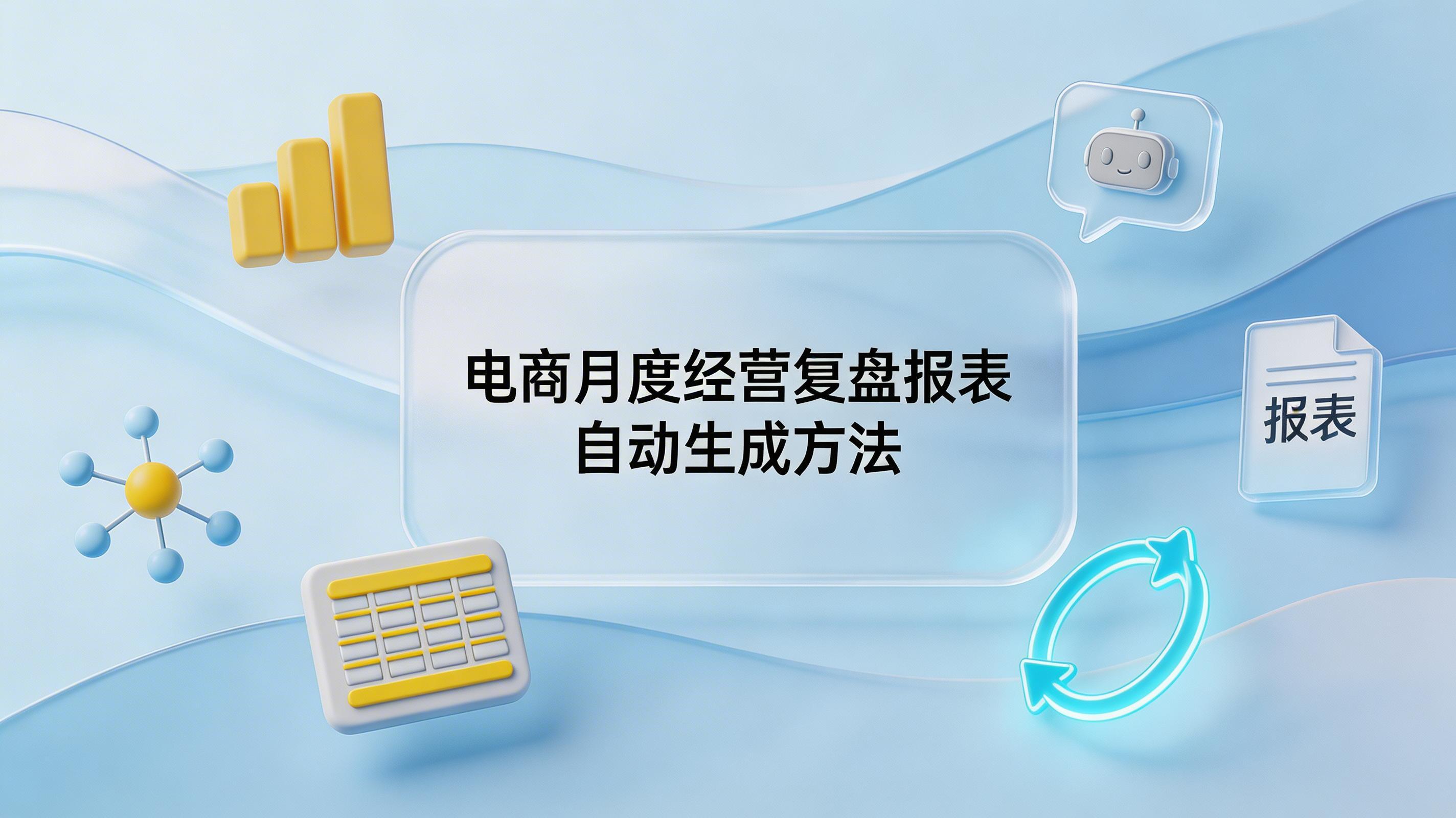 电商月度经营复盘报表自动生成方法：从数据孤岛到一键智能分析指南_图1