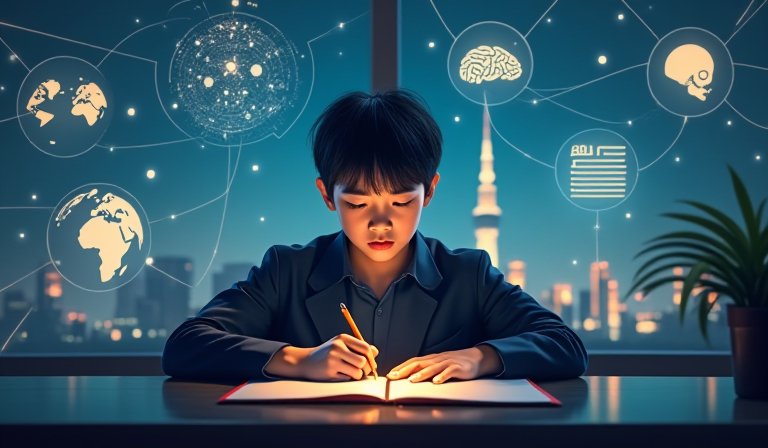 考生專注作答包含鼎泰豐數據圖表與國際時事的英文試卷。