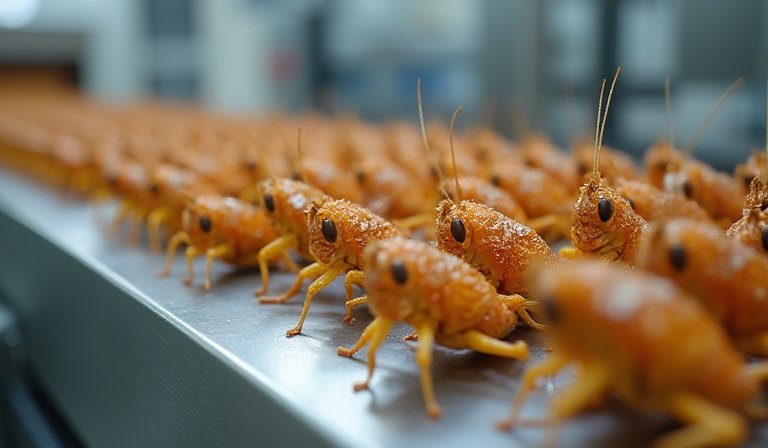 實驗室利用枯草芽孢桿菌與乳酸菌分解蚱蜢粉末提升營養價值。