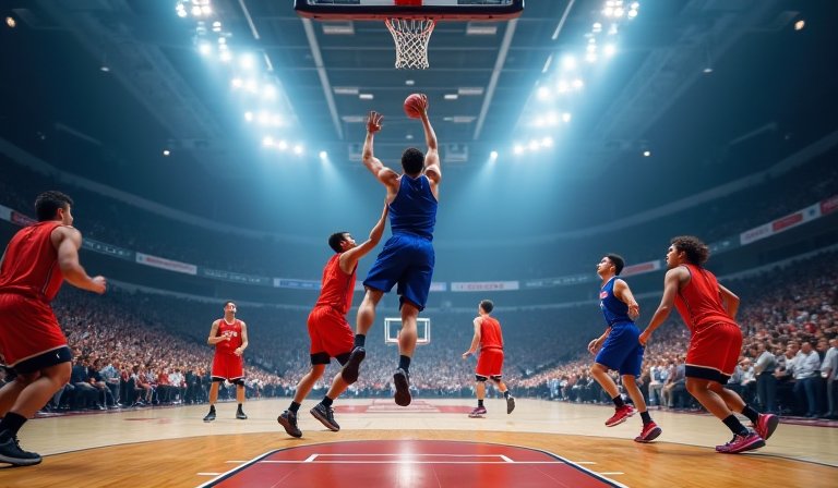 南湖高中球員於籃球場專注練習三分投射備戰決賽。