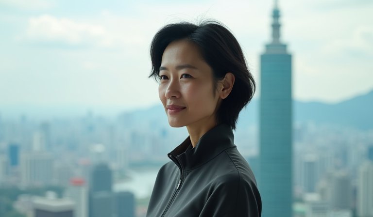眾多跑者在台北101大樓階梯參與垂直馬拉松公益賽。
