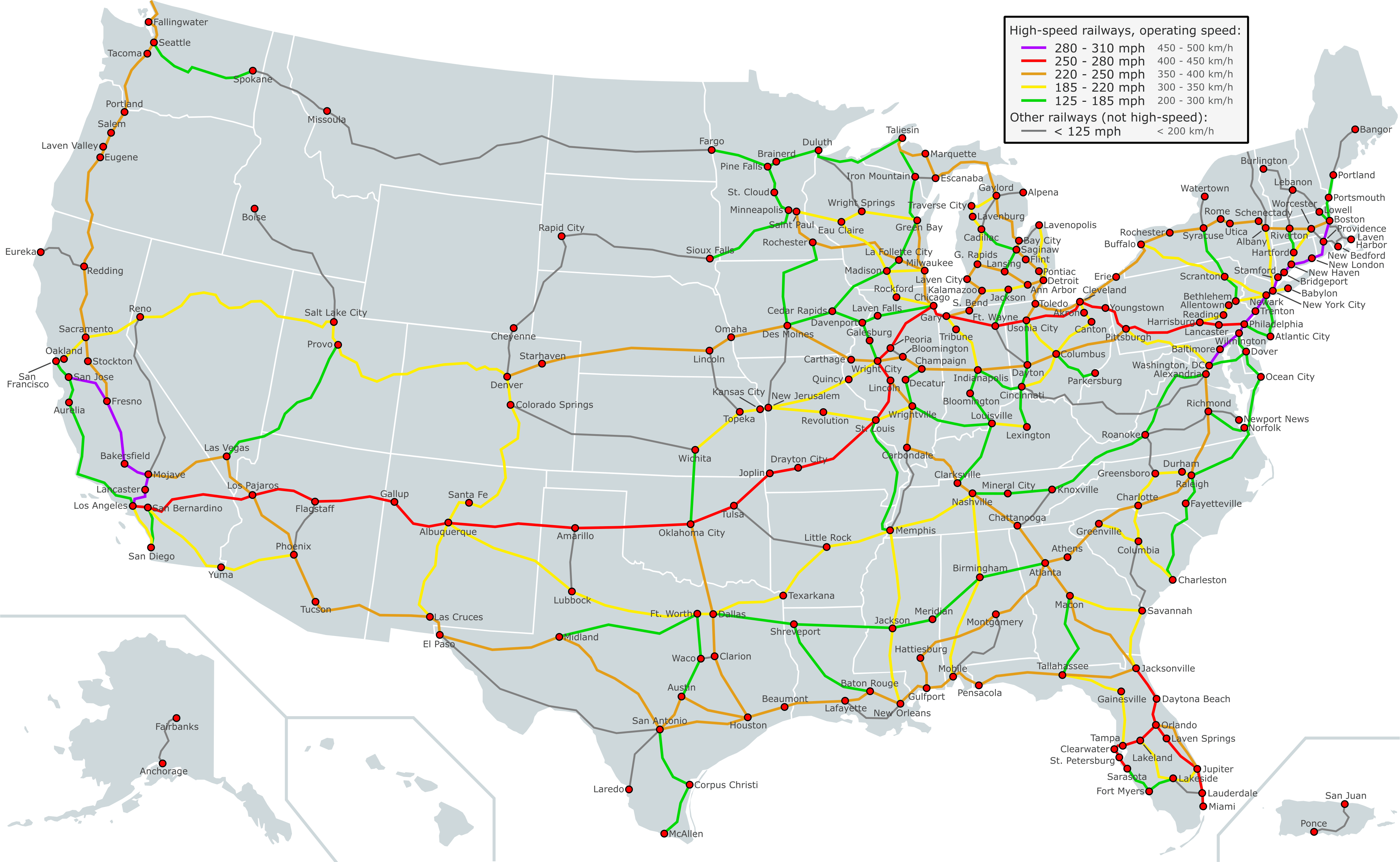 Map Thread XXIII Page 85 Com High Speed Rail Map 