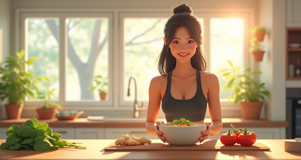 擺放在餐桌上的清燉雞湯，湯頭清澈透明且不油膩。