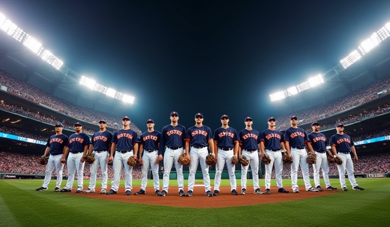 休士頓太空人隊投手鄧愷威，在投手丘上專注投球。