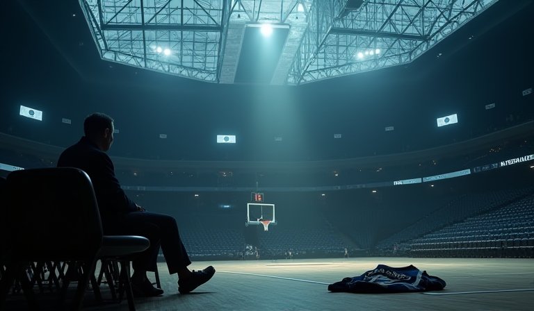 東契奇神情凝重走向球員通道，反映獨行俠隊的核心危機。