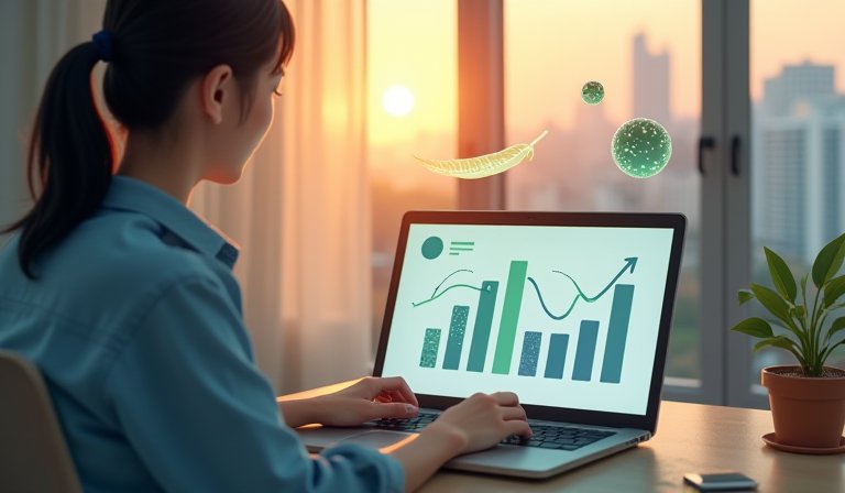 民眾使用筆記型電腦登入網路申報系統，試算所得稅減免額度。