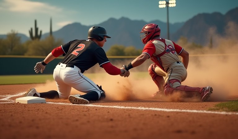 白襪隊班奈坦迪在鳳凰城球場揮棒擊出致勝三分砲