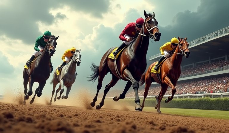 韋祺於三鐵賽事跑步路段奮力衝刺，發揮後勁追趕對手。