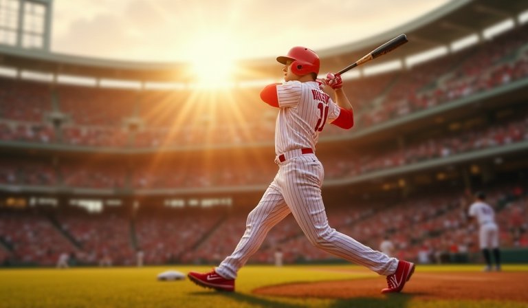 大谷翔平在打擊區專注揮棒，目標突破亞洲球員上壘紀錄。