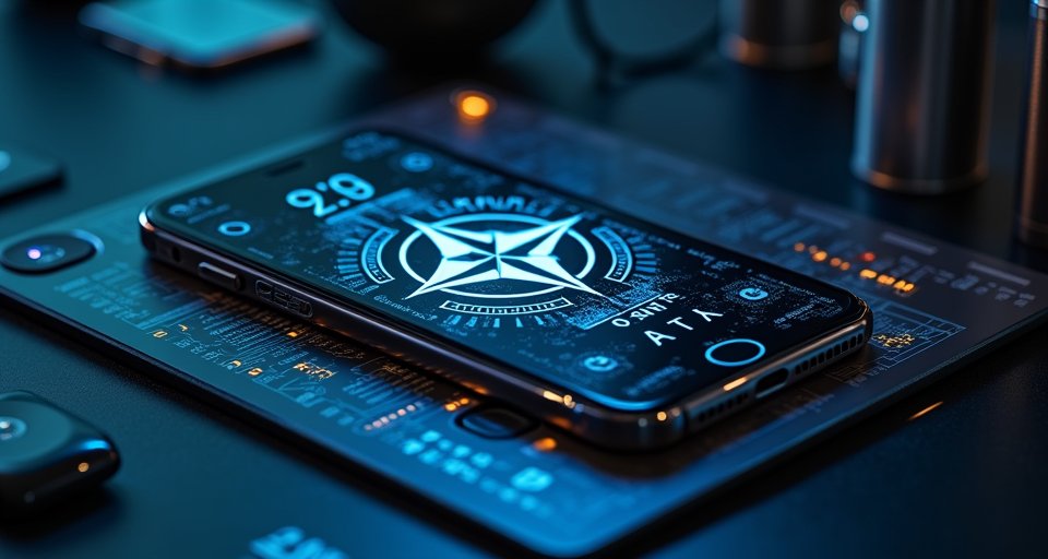 iPhone 晶片與鎖頭，展現軍規等級硬體加密技術。