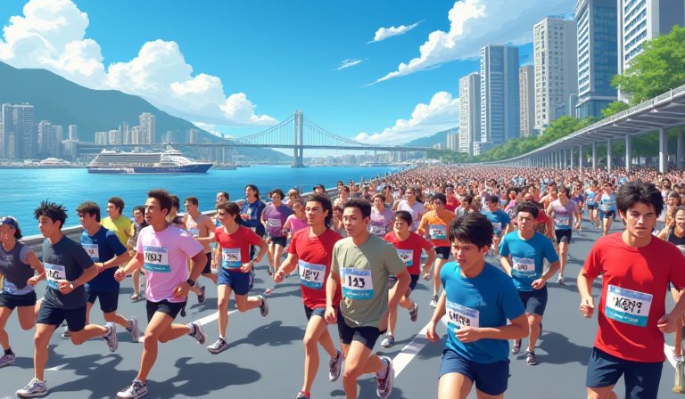 啟德飛步跑2024動漫迷Cosplay裝備齊全 家庭組別溫馨完賽