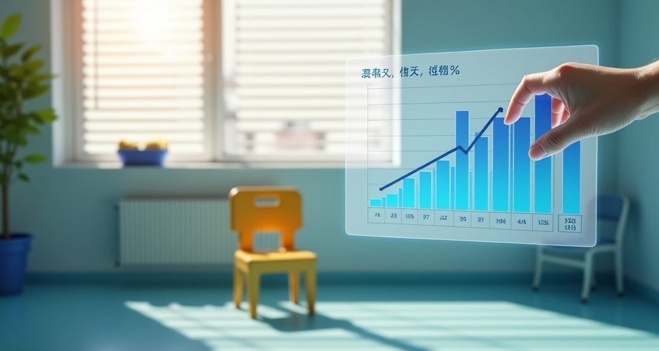 醫師在診間為年幼兒童看診並與家長親切互動。