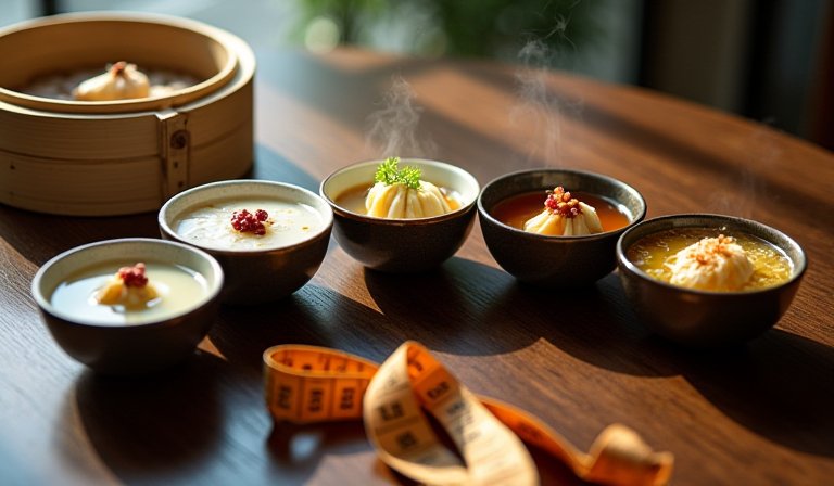 碗中盛裝勾芡濃稠的酸辣湯，表面可見肉絲與木耳。