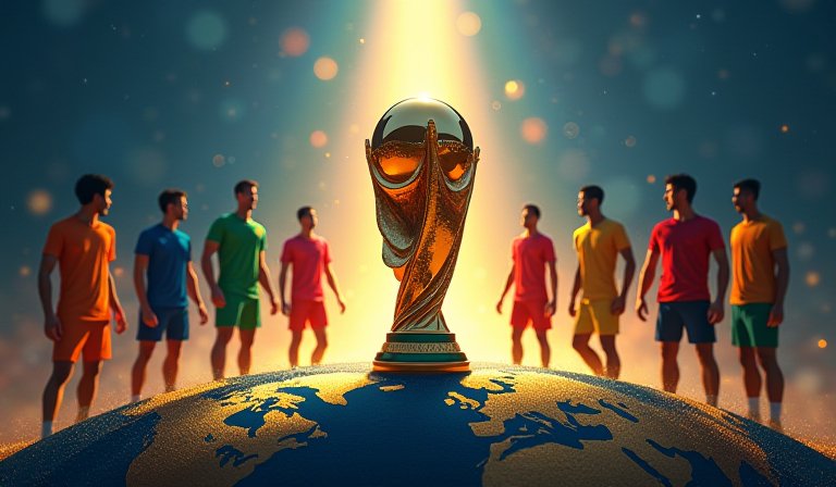 2026世界盃球場掛滿代表擴編48隊的多國國旗。
